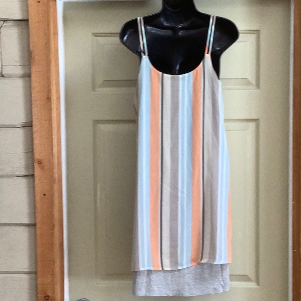 Anthropologie Dolan Left Coast Striped Layered Laurel Dress - Picture 8 of 13
